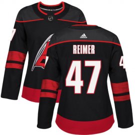 Adidas Carolina Hurricanes #47 James Reimer Black Alternate Authentic Womens Stitched NHL Jersey