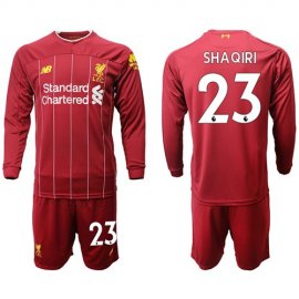Liverpool #23 Shaqiri Home Long Sleeves Soccer Club Jersey