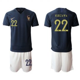 France #22 Kurzawa Home Soccer Country Jersey