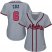 Atlanta Braves #6 Bobby Cox Grey Road Womens Stitched MLB Jersey
