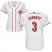 Cincinnati Reds #3 Scooter Gennett White Home Womens Stitched MLB Jersey