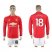Manchester United #18 Young Red Home Long Sleeves Soccer Club Jersey