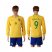 Brazil #9 Ronaldo Home Long Sleeves Soccer Country Jersey