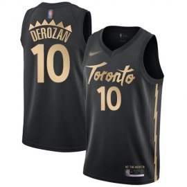 Mens Nike Toronto Raptors #10 DeMar DeRozan Black Basketball Swingman City Edition 2019 20 Jersey