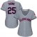 Cleveland Indians #25 Jim Thome Grey Road Womens Stitched MLB Jersey
