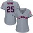 Cleveland Indians #25 Jim Thome Grey Road Womens Stitched MLB Jersey