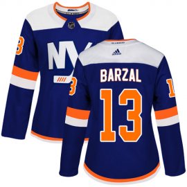 Adidas New York Islanders #13 Mathew Barzal Blue Alternate Authentic Womens Stitched NHL Jersey