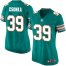 Nike Miami Dolphins #39 Larry Csonka Aqua Green Alternate Womens Stitched NFL Elite Jersey