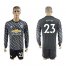 Manchester United #23 Shaw Black Long Sleeves Soccer Club Jersey