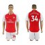 Arsenal #34 Coquelin Home Soccer Club Jersey