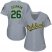 Oakland Athletics #26 Matt Chapman Grey Road Womens Stitched MLB Jersey