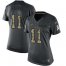 Nike New Orleans Saints #11 Deonte Harris Black Womens Stitched NFL Limited 2016 Salute to Service Jersey