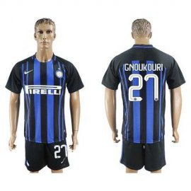 Inter Milan #27 Gnoukouri Home Soccer Club Jersey