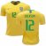 Brazil #12 Ederson Home Kid Soccer Country Jersey
