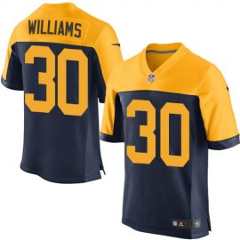 Nike Green Bay Packers #30 Jamaal Williams Navy Blue Alternate Mens Stitched NFL New Elite Jersey
