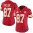 Nike Kansas City Chiefs #87 Travis Kelce Red Team Color Womens Super Bowl LV Bound Stitched NFL Vapor Untouchable Limited Jersey