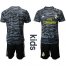 Real Madrid Blank Blue Goalkeeper Kid Soccer Club Jersey