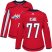 Adidas Washington Capitals #77 T.J Oshie Red Home Authentic Womens Stitched NHL Jersey