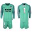 Atletico Madrid #1 Moya Green Goalkeeper Long Sleeves Soccer Club Jersey