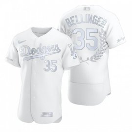 Los Angeles Dodgers #35 Cody Bellinger Mens Nike Platinum MLB MVP Limited Player Edition Jersey