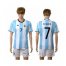 Argentina #7 Di Maria Home Soccer Country Jersey