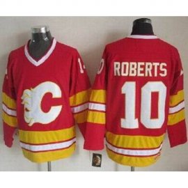 Calgary Flames #10 Gary Roberts Red CCM Throwback Stitched NHL Jersey