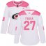 Adidas Carolina Hurricanes #27 Justin Faulk White/Pink Authentic Fashion Womens Stitched NHL Jersey