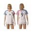 Womens France #9 Giroud Away Away Soccer Country Jersey