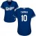 Los Angeles Dodgers #10 Justin Turner Blue Alternate Womens Stitched MLB Jersey
