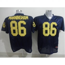 Michigan Wolverines 86 Mario Manningham Navy Blue NCAA Jerseys
