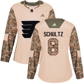 Adidas Philadelphia Flyers #8 Dave Schultz Camo Authentic 2017 Veterans Day Womens Stitched NHL Jersey