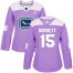 Adidas Vancouver Canucks #15 Derek Dorsett Purple Authentic Fights Cancer Womens Stitched NHL Jersey