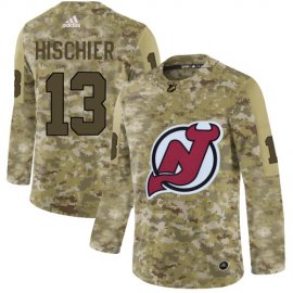 Adidas New Jersey Devils #13 Nico Hischier Camo Authentic Stitched NHL Jersey