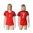 Womens Portugal #7 Ronaldo Home Soccer Country Jersey