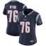 Nike New England Patriots #76 Isaiah Wynn Navy Blue Team Color Womens Stitched NFL Vapor Untouchable Limited Jersey