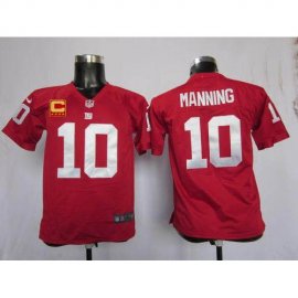 Nike New York Giants #10 Eli Manning Red Alternate With C Patch Youth Stitched NFL Elite Jersey