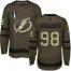 Adidas Tampa Bay Lightning #98 Mikhail Sergachev Green 2022 Stanley Cup Final Patch Salute to Service Stitched NHL Jersey Mens