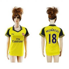 Womens Arsenal #18 Monreal Away Soccer Club Jersey