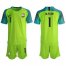 Brazil #1 Alisson Shiny Green Goalkeeper Soccer Country Jersey