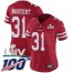 Nike San Francisco 49ers #31 Raheem Mostert Red Super Bowl LIV 2020 Team Color Womens Stitched NFL 100th Season Vapor Untouchable Limited Jersey