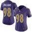 Nike Baltimore Ravens #98 Brandon Williams Purple Womens Stitched NFL Limited Rush Jersey