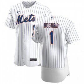 New York Mets #1 Amed Rosario Mens Nike White Home 2020 Authentic Player MLB Jersey