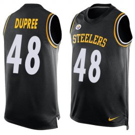 Nike Pittsburgh Steelers #48 Bud Dupree Black Team Color Mens Stitched NFL Limited Tank Top Jersey