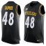 Nike Pittsburgh Steelers #48 Bud Dupree Black Team Color Mens Stitched NFL Limited Tank Top Jersey