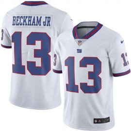 Nike New York Giants #13 Odell Beckham Jr White Mens Stitched NFL Limited Rush Jersey