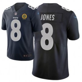 Nike New York Giants #8 Daniel Jones Navy Mens Stitched NFL Limited City Edition Jersey