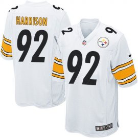 Nike Pittsburgh Steelers #92 James Harrison White Youth Stitched NFL Elite Jersey