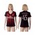 Womens AC Milan #45 Balotelli Home Soccer Club Jersey