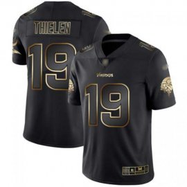 Nike Minnesota Vikings #19 Adam Thielen Black/Gold Mens Stitched NFL Vapor Untouchable Limited Jersey