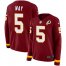 Nike Washington Football Team #5 Tress Way Burgundy Team Color Womens Stitched NFL Limited Therma Long Sleeve Jersey